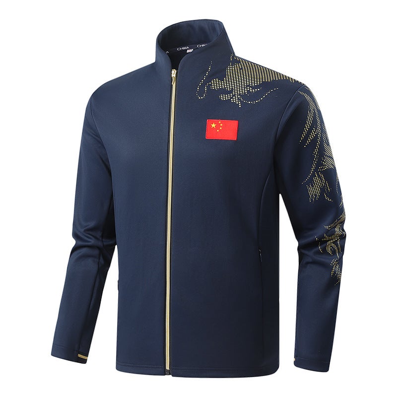 Chinese Team Sportswear Long Sleeve Suit Men'S And Women'S Swimming Martial Arts Competition Training Appearance National Uniform Coat Collar - Image 4